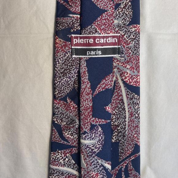 Vintage 80s Pierre Cardin 100% Silk Abstract Tie - Picture 1 of 3